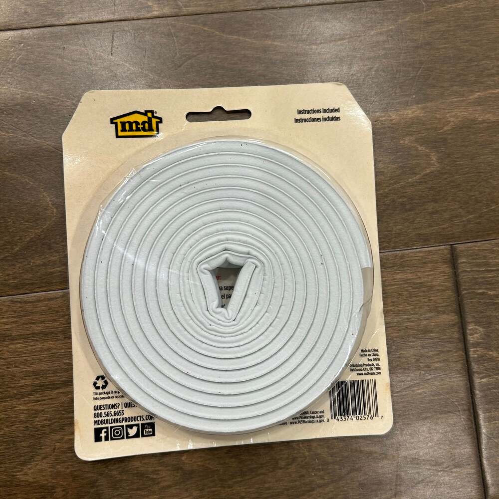 MD Building Products 02576 Weatherstrip for Windows/Doors,‎ 17 Ft, White